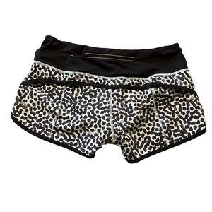 Lululemon Run Times Ace Spot Blue & Black Shorts Size 6